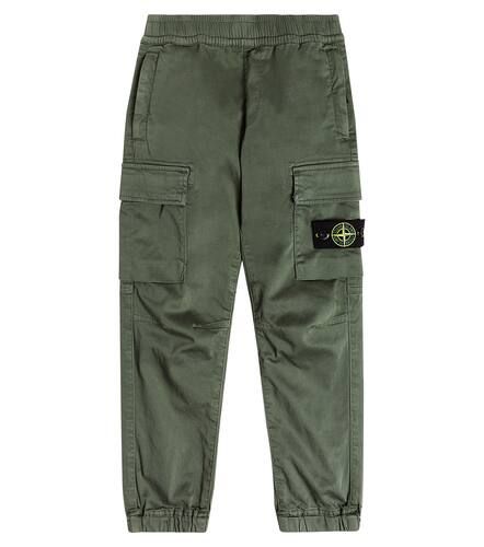 Compass cotton cargo pants - Stone Island Junior - Modalova