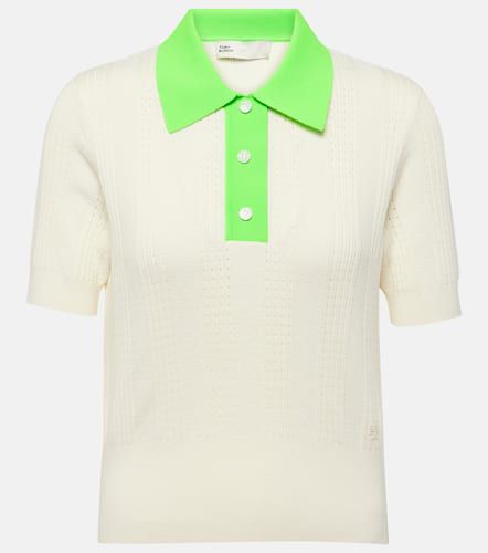 Pointelle cotton polo shirt - Tory Sport - Modalova