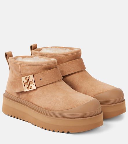 Botines con plataforma Mellow de ante con borrego - Tory Burch - Modalova