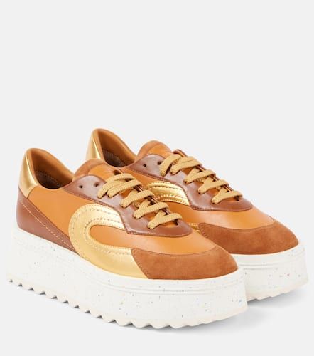 Awake leather platform sneakers - Clergerie - Modalova