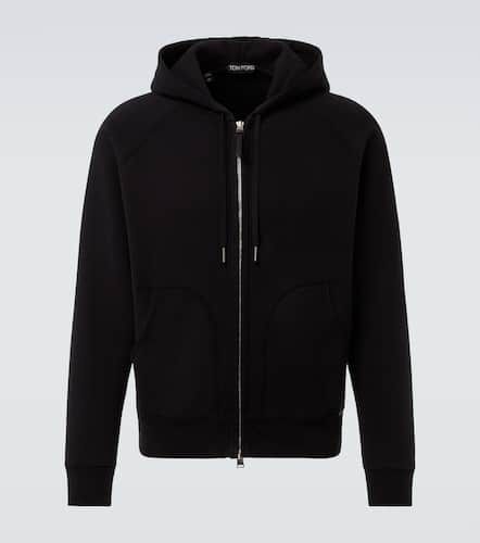 Cotton jersey zip-up hoodie - Tom Ford - Modalova