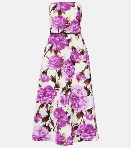 Floral cotton-blend faille midi dress - Max Mara - Modalova