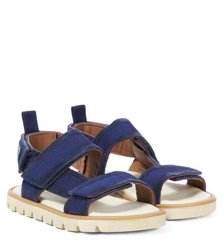 PÃ¨PÃ¨ Grosgrain-trimmed suede sandals - PePe - Modalova