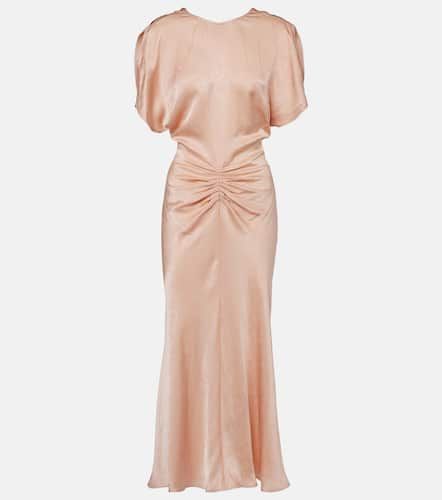 Robe midi en jacquard de satin - Victoria Beckham - Modalova