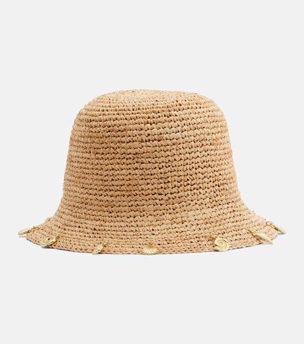Embellished raffia bucket hat - Oseree - Modalova