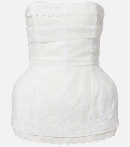 Scalloped cotton-blend bandeau top - Magda Butrym - Modalova