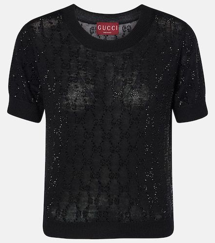 Gucci Top GG Crystal aus Wolle - Gucci - Modalova