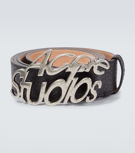 Cintura in pelle con logo - Acne Studios - Modalova