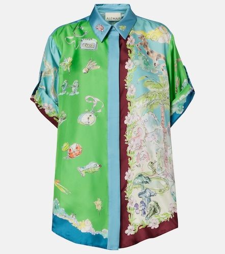 Alémais Camisa Daria de satén de seda estampada - Alemais - Modalova