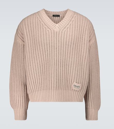 Cashmere and wool V-neck sweater - Prada - Modalova