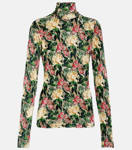 Rabanne Floral crepe turtleneck top - Rabanne - Modalova