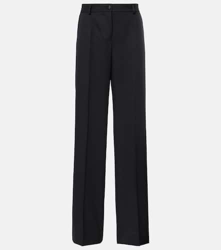 Wool and silk gabardine wide-leg pants - Dolce&Gabbana - Modalova