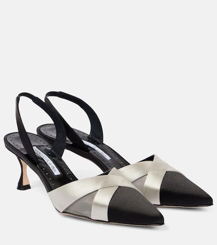 Oyounasli 50 satin slingback pumps - Manolo Blahnik - Modalova