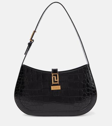 Greca Goddess croc-effect leather shoulder bag - Versace - Modalova