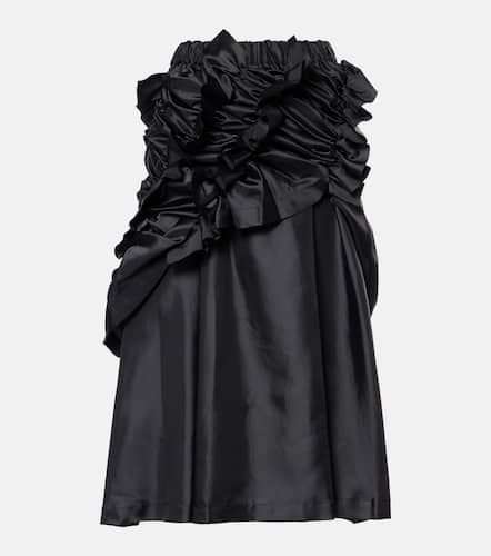 Falda midi de sarga con volantes - Noir Kei Ninomiya - Modalova