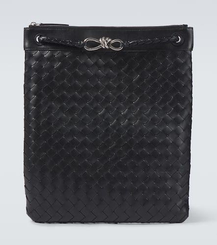 Andiamo Intrecciato leather messenger bag - Bottega Veneta - Modalova