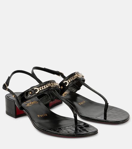 MJ Thong croc-effect leather sandals - Christian Louboutin - Modalova