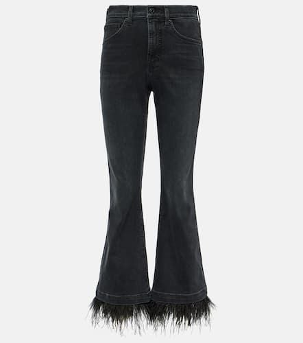 High-Rise Flared Jeans Carson mit Federn - Veronica Beard - Modalova