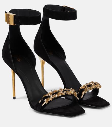 Verzierte Sandalen Uma aus Veloursleder - Balmain - Modalova