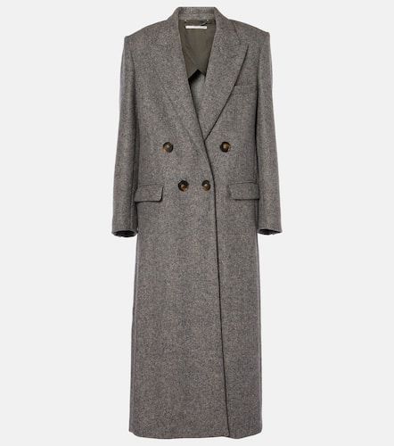 Double-breasted wool and silk-blend coat - Stella McCartney - Modalova