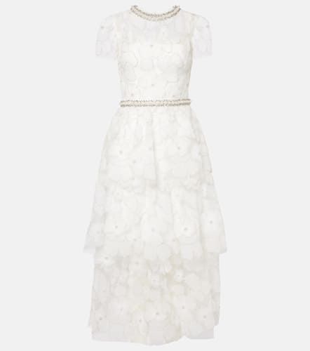 Bridal - Abito midi in tulle con perline - Self-Portrait - Modalova