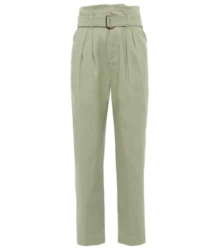 Pantalones mezcla de lino de tiro alto - Brunello Cucinelli - Modalova