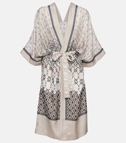 Printed silk robe - Brunello Cucinelli - Modalova