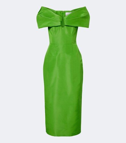 Abito off-shoulder in faille di seta - Carolina Herrera - Modalova