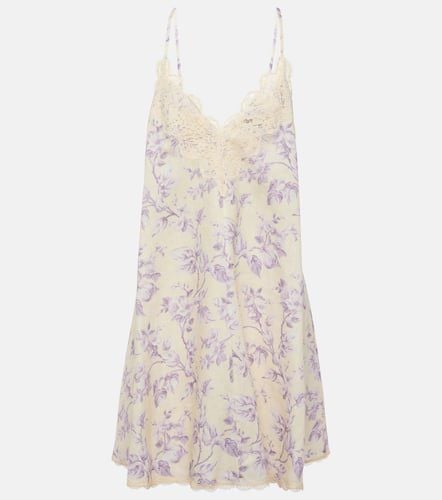 Halliday lace-trimmed floral linen slip dress - Zimmermann - Modalova