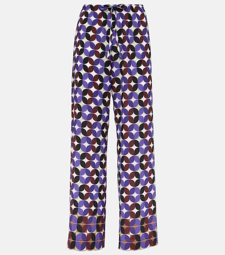 Bedruckte High-Rise-Hose aus Crêpe - Dries Van Noten - Modalova