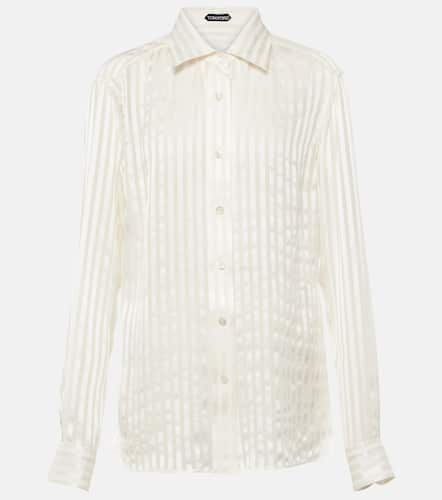 Tom Ford Camicia in seta a righe - Tom Ford - Modalova