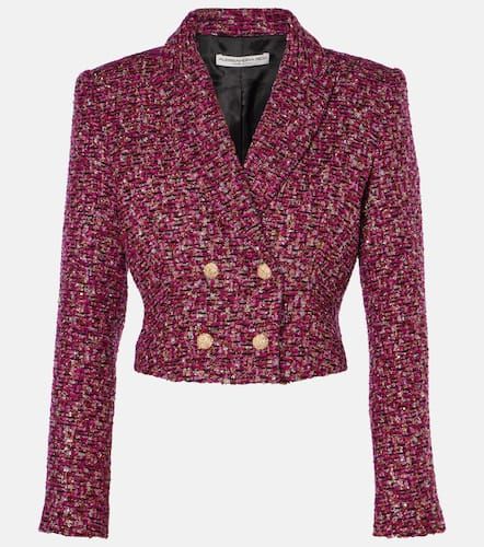 Blazer cropped de tweed con lentejuelas - Alessandra Rich - Modalova