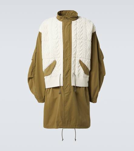 Aran wool-trimmed cotton jacket - Junya Watanabe - Modalova