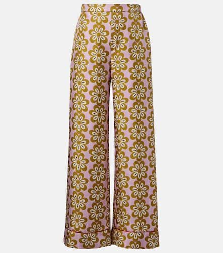 Bedruckte Pyjama-Hose aus Seiden-Twill - La DoubleJ - Modalova