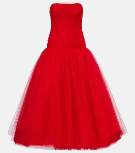 Embellished strapless tulle gown - Carolina Herrera - Modalova