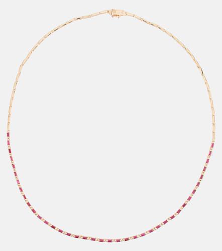 Collar de oro rosa de 18 ct con rubíes - Suzanne Kalan - Modalova