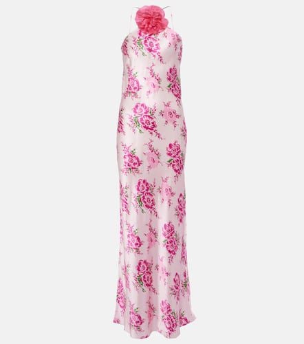 Floral-appliqué silk maxi dress - Rodarte - Modalova