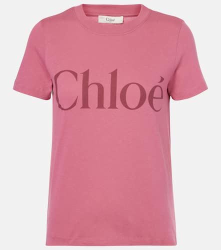 Chloé Camiseta en jersey de algodón con logo - Chloe - Modalova