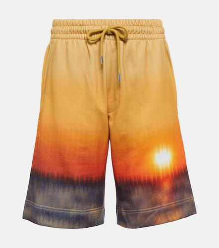 Printed cotton jersey shorts - Dries Van Noten - Modalova