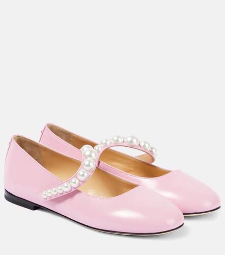 Sirene faux pearl leather Mary Jane flats - Mach & Mach - Modalova