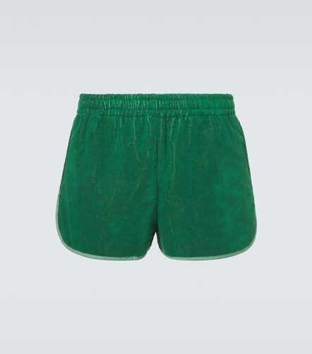Versace Logo cotton terry shorts - Versace - Modalova