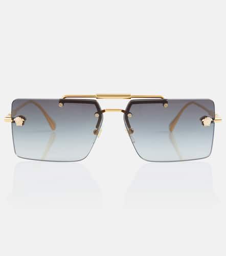 Gafas de sol rectangulares con adornos - Versace - Modalova