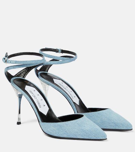 X Sergio Rossi - Pumps Marquise in denim - Area - Modalova