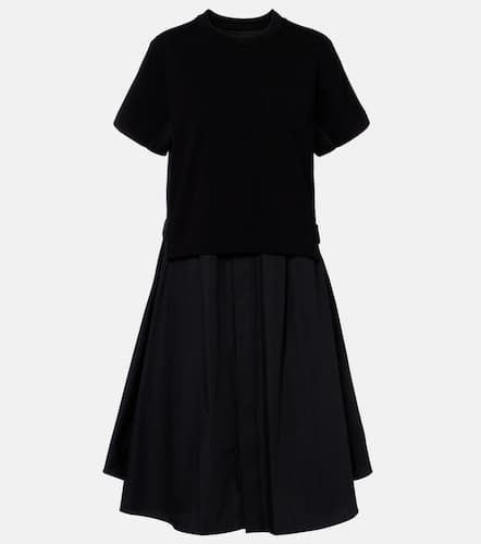 Cotton poplin and jersey maxi dress - Sacai - Modalova