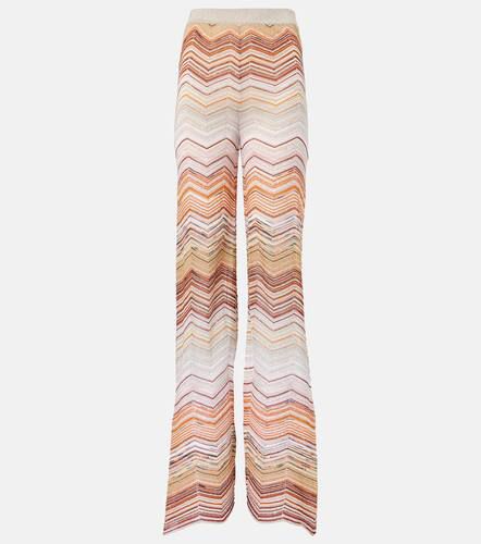 Pantaloni in maglia con lamé a zig-zag - Missoni - Modalova