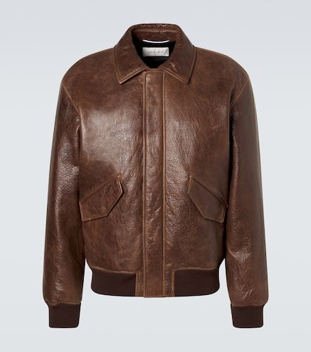 Saint Laurent Leather bomber jacket - Saint Laurent - Modalova