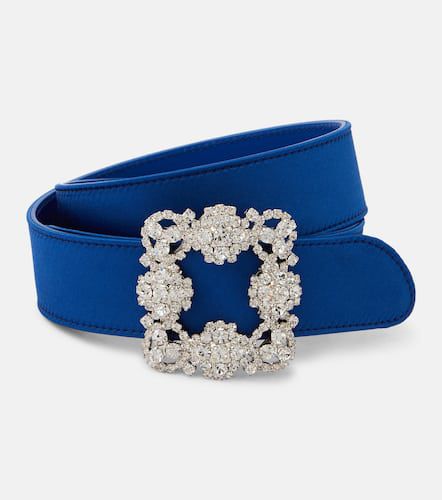 Hangisi crystal-embellished satin belt - Manolo Blahnik - Modalova