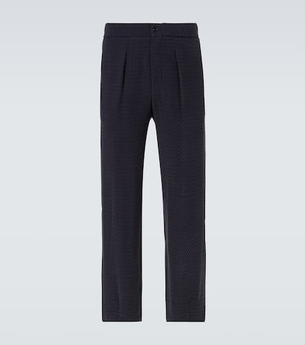 Chevron jacquard straight pants - Giorgio Armani - Modalova