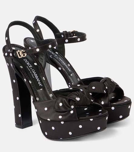 Plateausandalen aus Satin - Dolce&Gabbana - Modalova