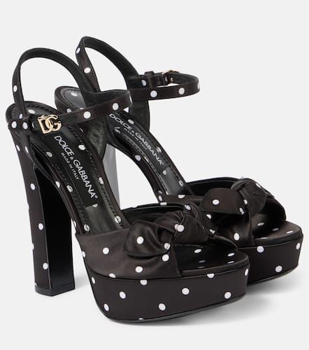 Sandalias de satén con plataforma - Dolce&Gabbana - Modalova